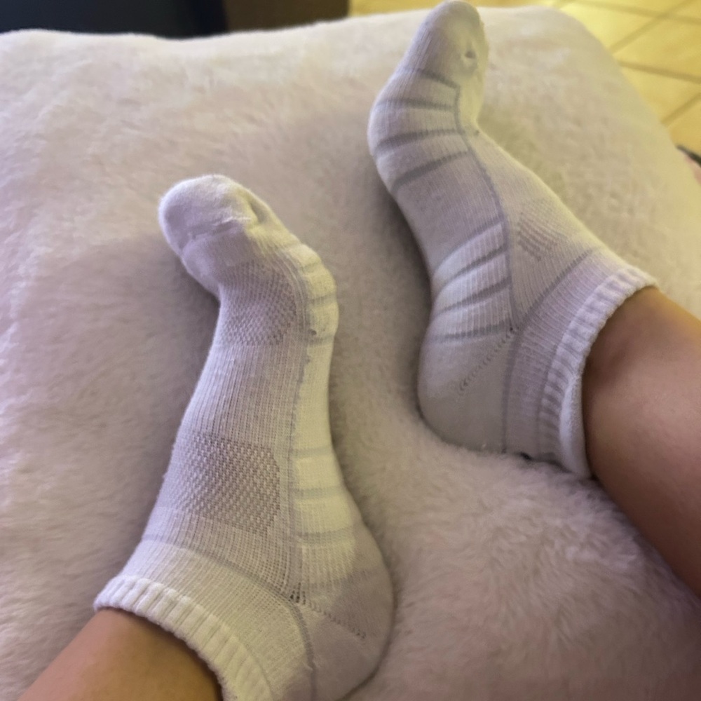 White workout Socks well loved